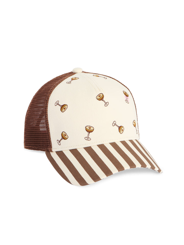 Shiraleah Espresso Martini Trucker Hat, Brown