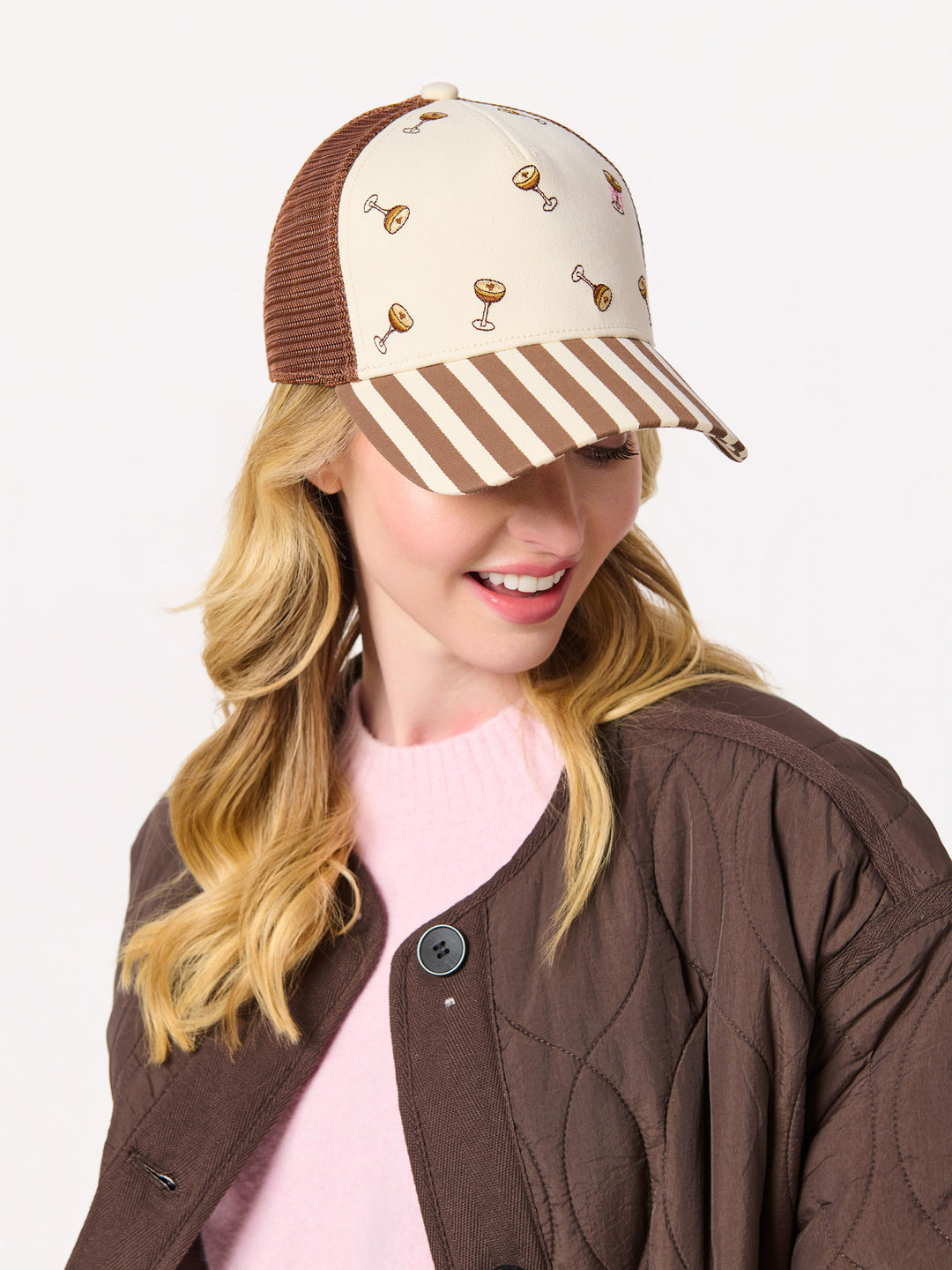 Shiraleah Espresso Martini Trucker Hat, Brown