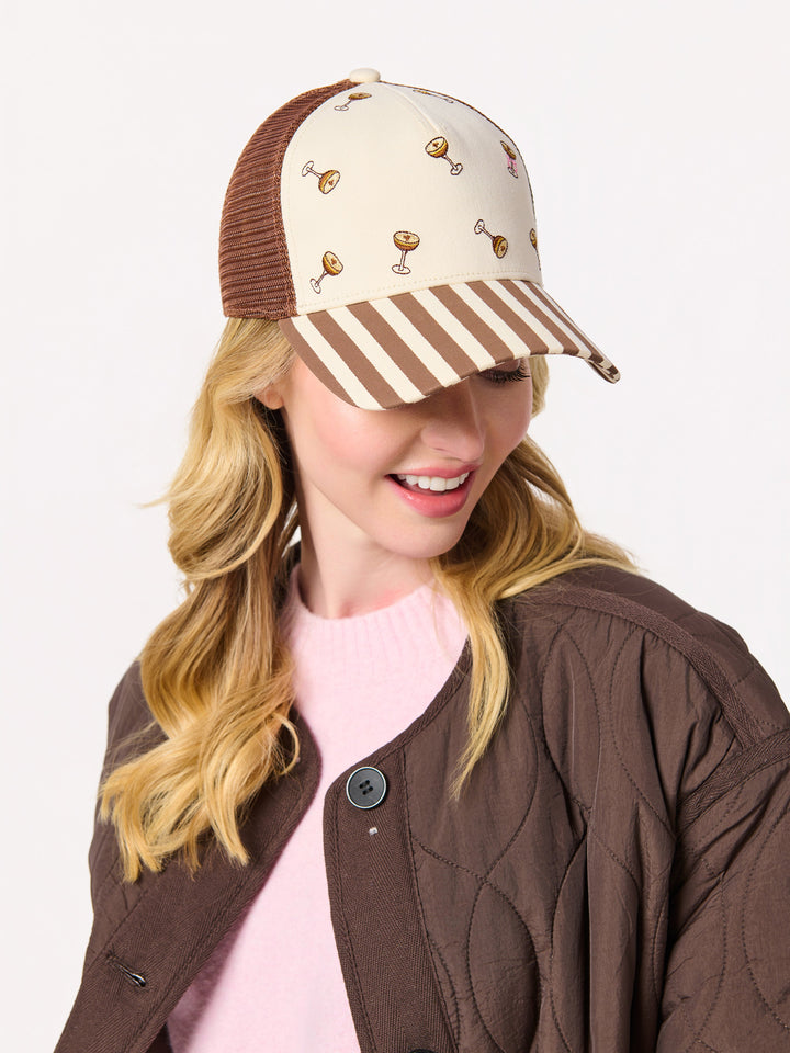 Shiraleah Espresso Martini Trucker Hat, Brown