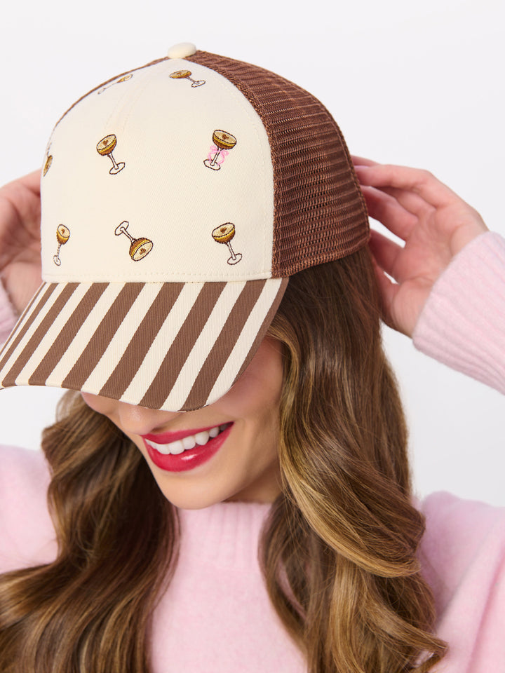 Shiraleah Espresso Martini Trucker Hat, Brown