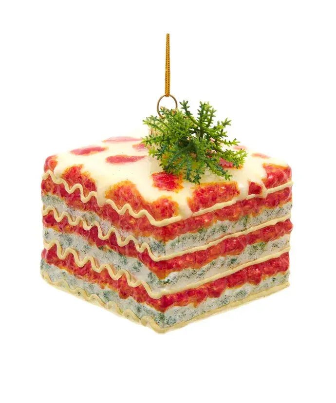 GLASS LASAGNA ORNAMENT Kurt S. Adler, Inc. GLASS LASAGNA ORNAMENT Bonjour Fete - Party Supplies