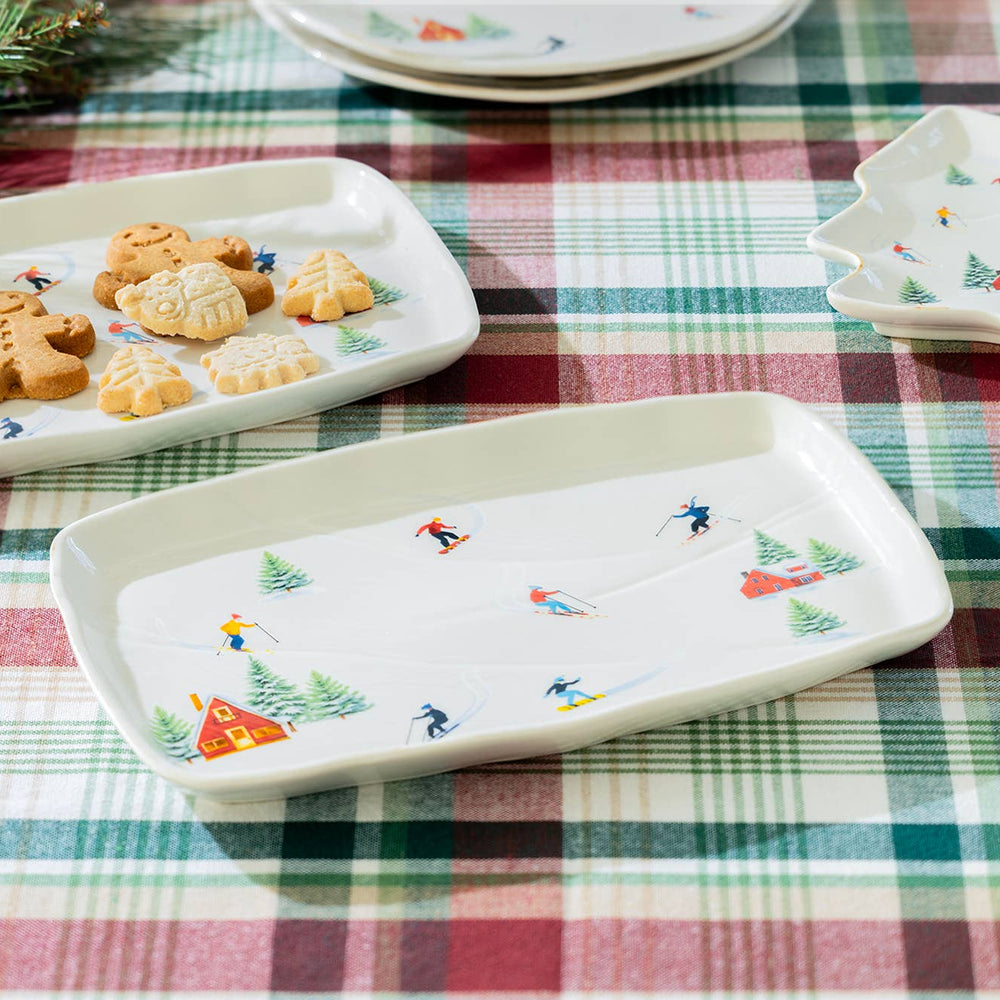 Winter Ski Slope 10.4" Serving Tray Grace Teaware Winter Ski Slope 10.4" Serving Tray Bonjour Fete - Party Supplies