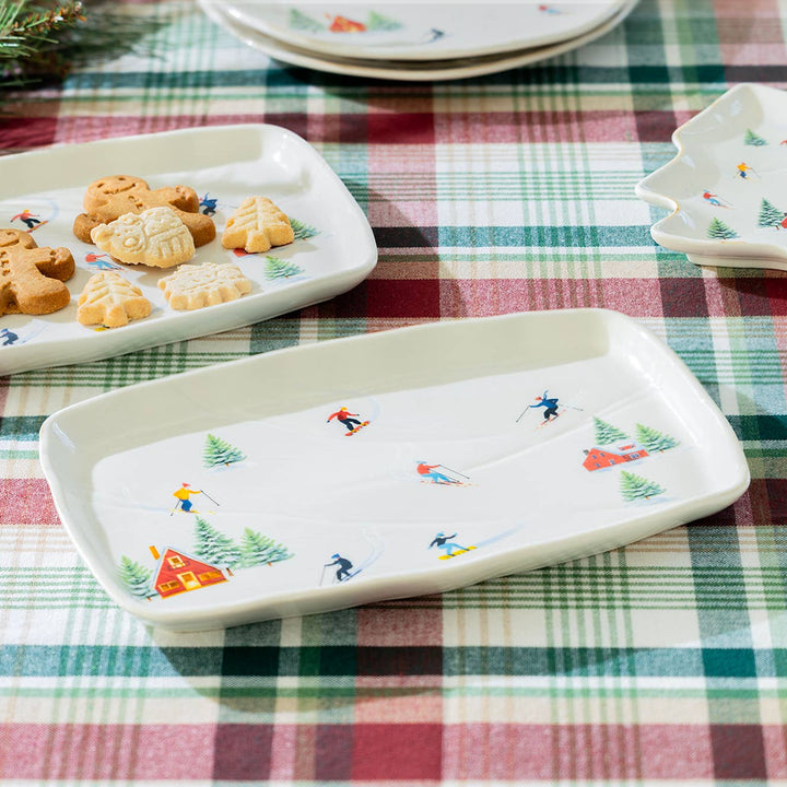Winter Ski Slope 10.4" Serving Tray Grace Teaware Winter Ski Slope 10.4" Serving Tray Bonjour Fete - Party Supplies