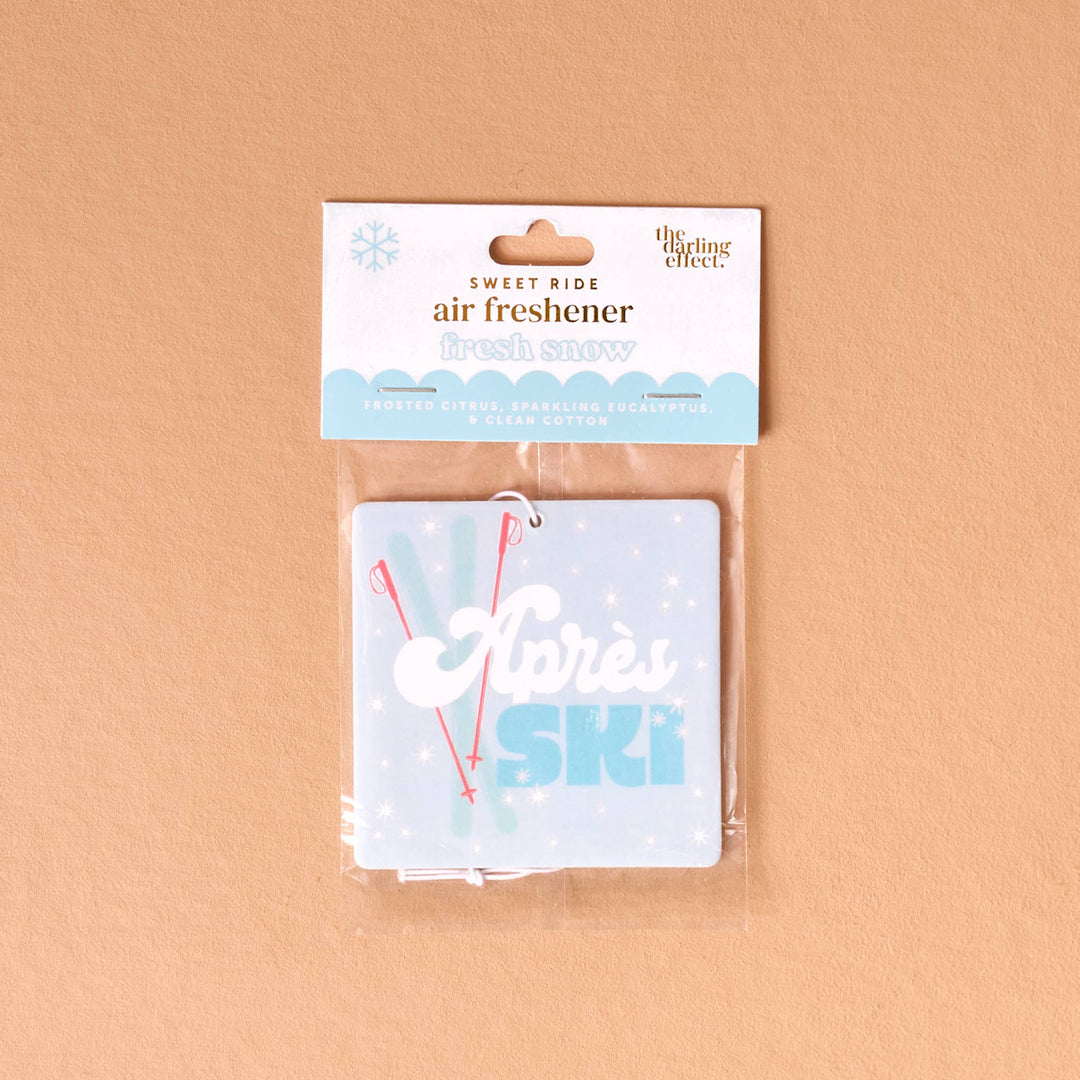 APRES SKI CAR AIR FRESHENER The Darling Effect Stocking Stuffers & Holiday Party Favors APRES SKI CAR AIR FRESHENER Bonjour Fete - Party Supplies