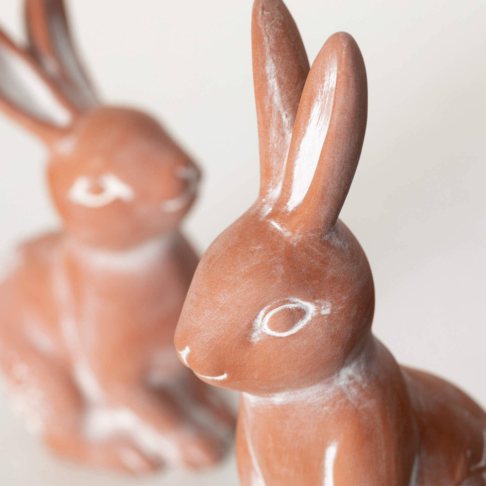 Terracotta Rabbit Figurine Set Sullivans Home Decor Terracotta Rabbit Figurine Set Bonjour Fete - Party Supplies