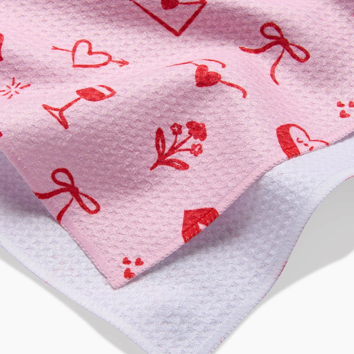 V Day Doodles Tea Towel Geometry V Day Doodles Tea Towel Bonjour Fete - Party Supplies