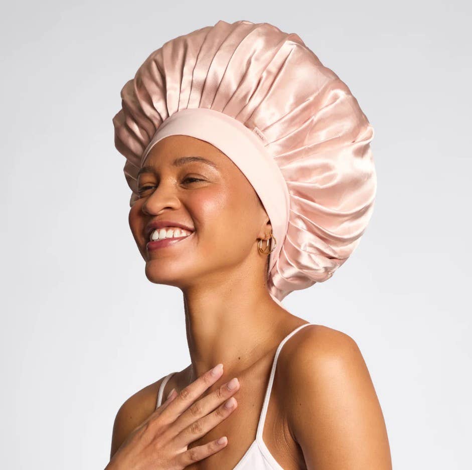 Adjustable Oversized Satin Bonnet- Blush KITSCH Adjustable Oversized Satin Bonnet- Blush Bonjour Fete - Party Supplies