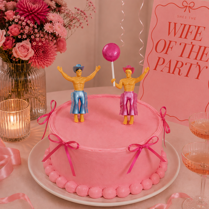 Disco Cowboy Cake Toppers