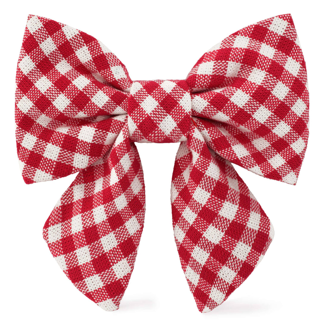 RED GINGHAM LADY DOG BOW The Foggy Dog RED GINGHAM LADY DOG BOW Bonjour Fete - Party Supplies