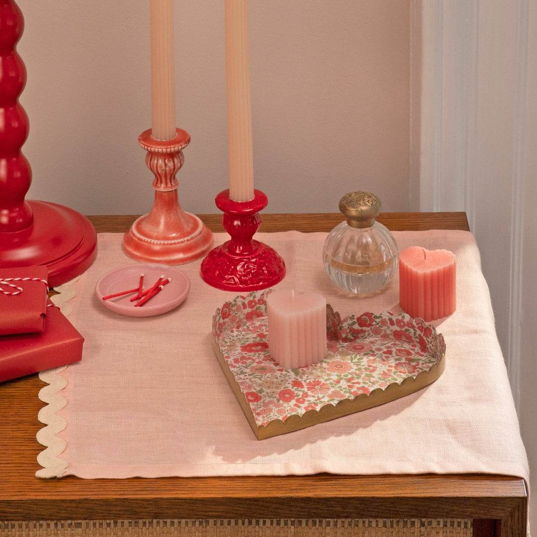 Meri Meri x Liberty Scalloped Heart Candles Meri Meri Meri Meri x Liberty Scalloped Heart Candles Bonjour Fete - Party Supplies