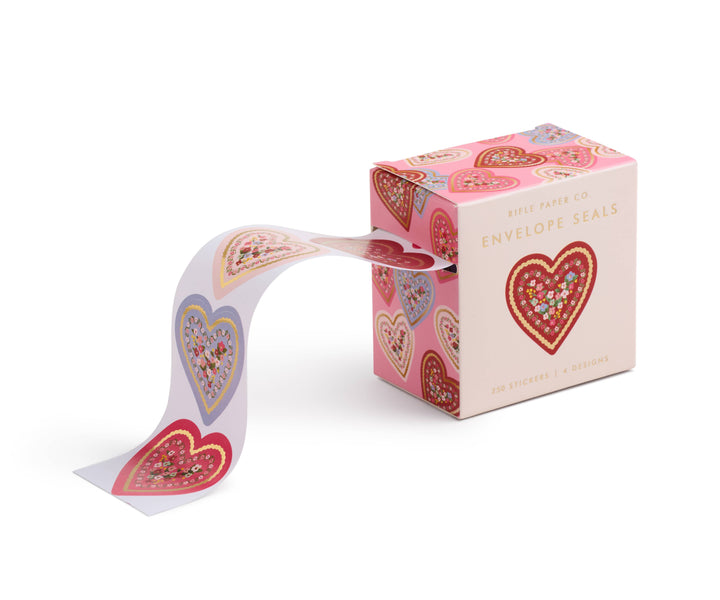 Hearts Envelope Seals Rifle Paper Co. Hearts Envelope Seals Bonjour Fete - Party Supplies