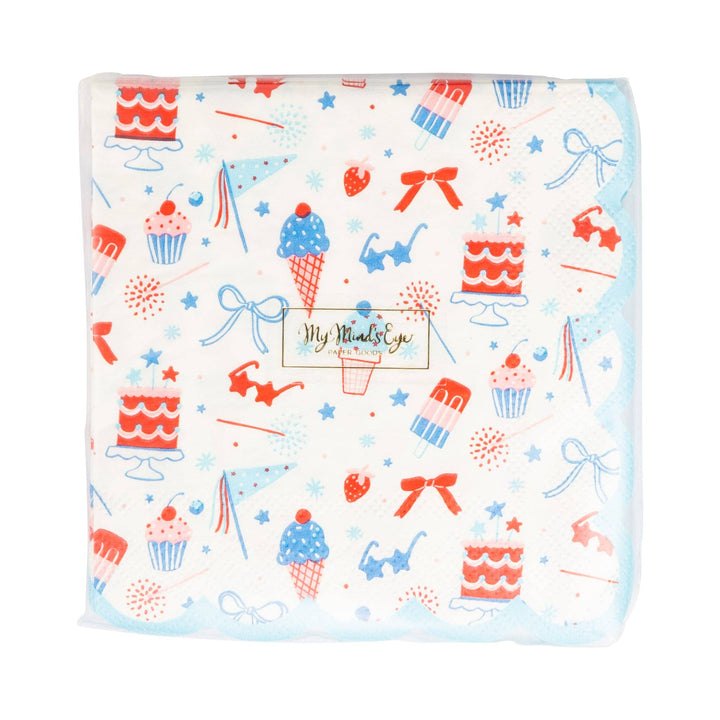 SMT1139 - Summertime Pattern Cocktail Napkin My Mind’s Eye SMT1139 - Summertime Pattern Cocktail Napkin Bonjour Fete - Party Supplies