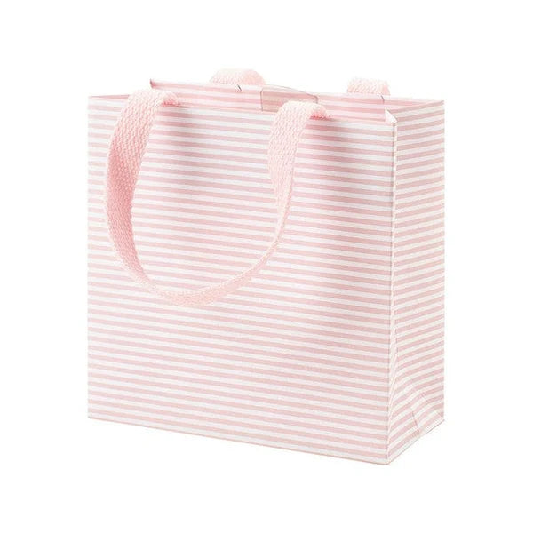 PINK STRIPE MINI GIFT BAG Caspari Gift Wrapping PINK STRIPE MINI GIFT BAG Bonjour Fete - Party Supplies