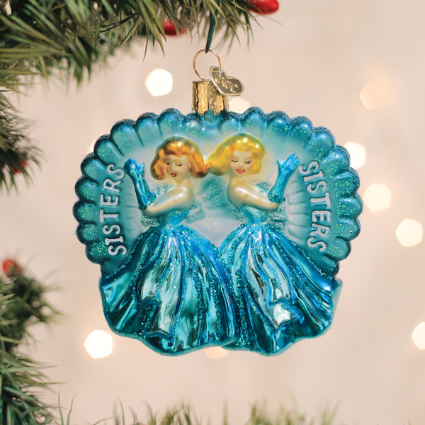 Sisters Sisters Ornament Old World Christmas 3.5 X 3.75 X 1.25 / 10252 Sisters Sisters Ornament Bonjour Fete - Party Supplies