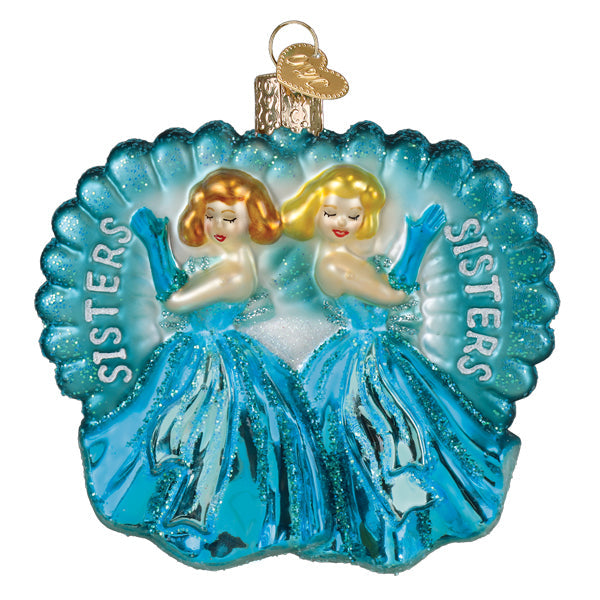 Sisters Sisters Ornament Old World Christmas 3.5 X 3.75 X 1.25 / 10252 Sisters Sisters Ornament Bonjour Fete - Party Supplies