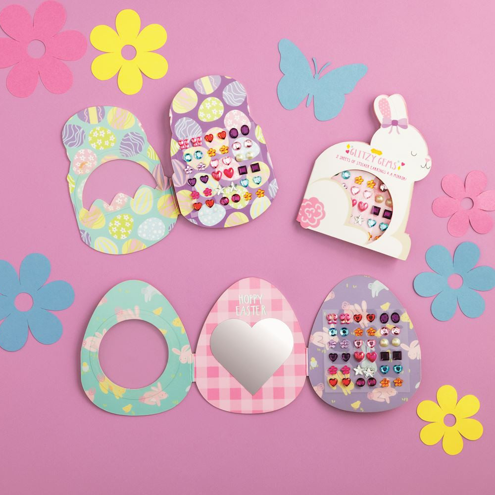 EASTER GEM STICK-ON EARRINGS Mud Pie Easter Gifts & Basket Fillers EASTER GEM STICK-ON EARRINGS Bonjour Fete - Party Supplies