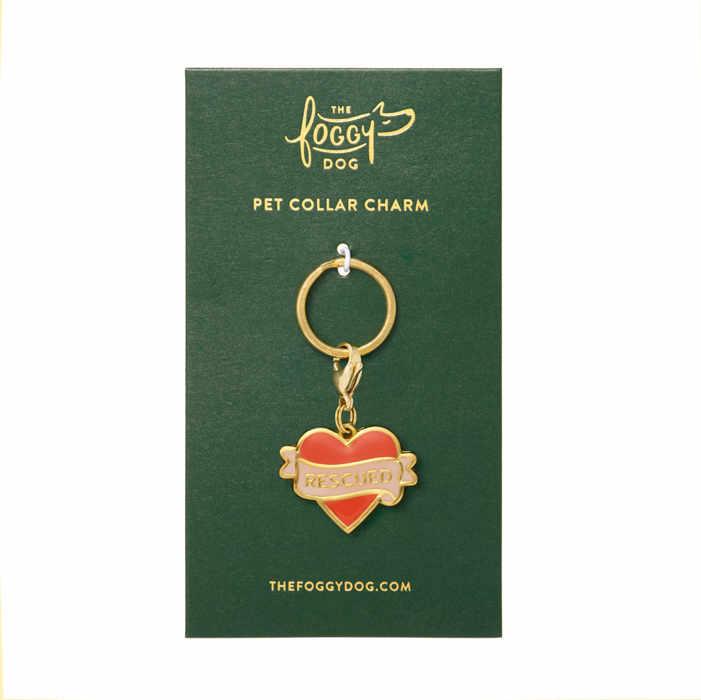 Rescued With Love Collar Charm: Charm Only The Foggy Dog Rescued With Love Collar Charm: Charm Only Bonjour Fete - Party Supplies