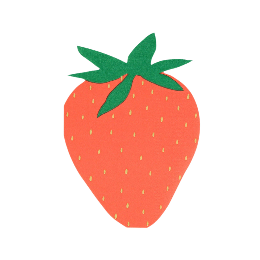 Strawberry Napkins Meri Meri Strawberry Napkins Bonjour Fete - Party Supplies