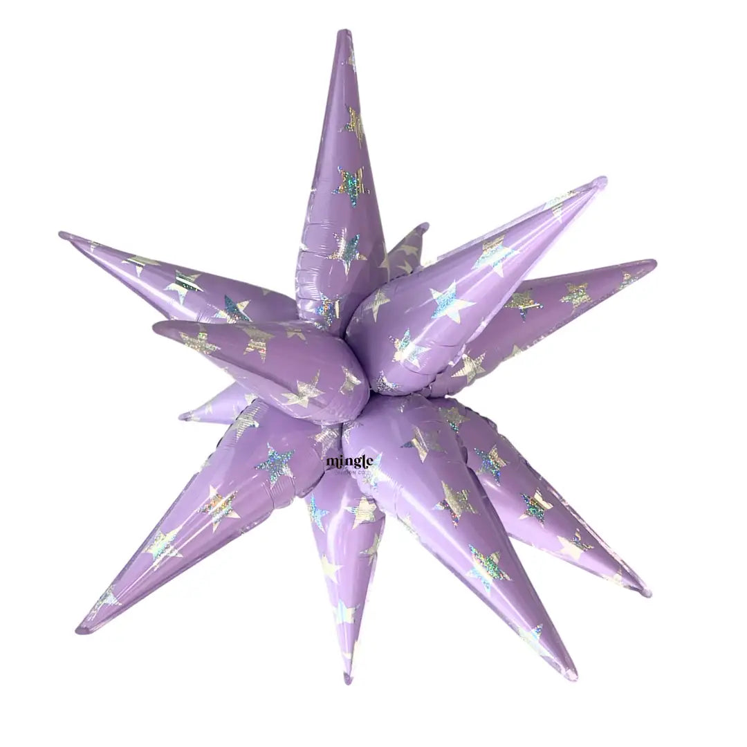 Charmed: Purple Sparkle Starburst Mingle Balloon Co. Charmed: Purple Sparkle Starburst Bonjour Fete - Party Supplies