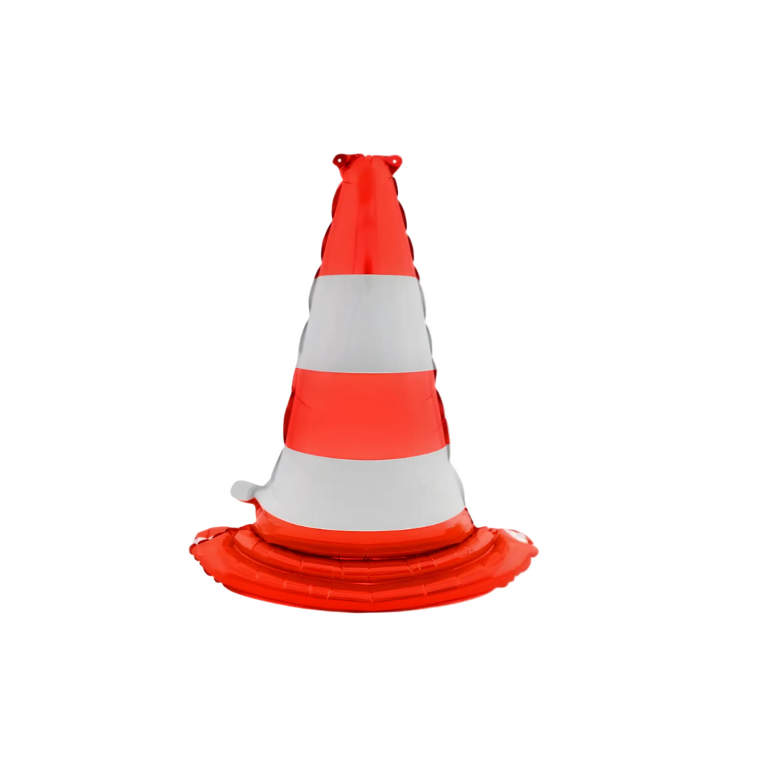 RED TRAFFIC CONE FOIL BALLOON Partybarco RED TRAFFIC CONE FOIL BALLOON Bonjour Fete - Party Supplies