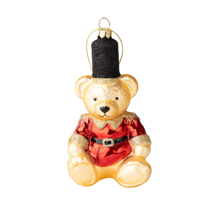 Red Teddy Bear Boxed Glass Ornament 8 Oak Lane Red Teddy Bear Boxed Glass Ornament Bonjour Fete - Party Supplies