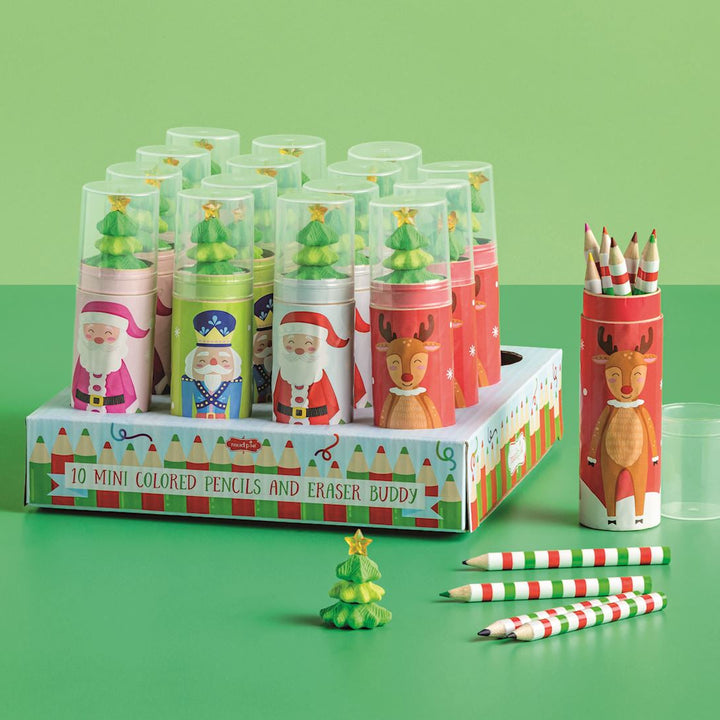 CHRISTMAS PENCIL & ERASER SET - Bonjour Fête 