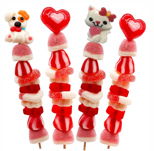 HEARTS GUMMY KABOB Lollli & Pops Valentine's Day Treats HEARTS GUMMY KABOB Bonjour Fete - Party Supplies