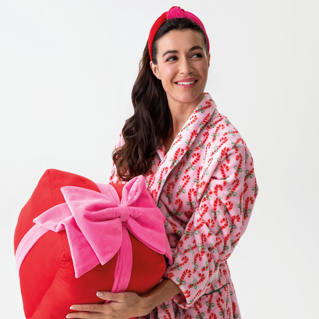 Shiraleah Felicity Candy Cane Robe, Pink Shiraleah Retail Robes & Spa Wraps Shiraleah Felicity Candy Cane Robe, Pink Bonjour Fete - Party Supplies