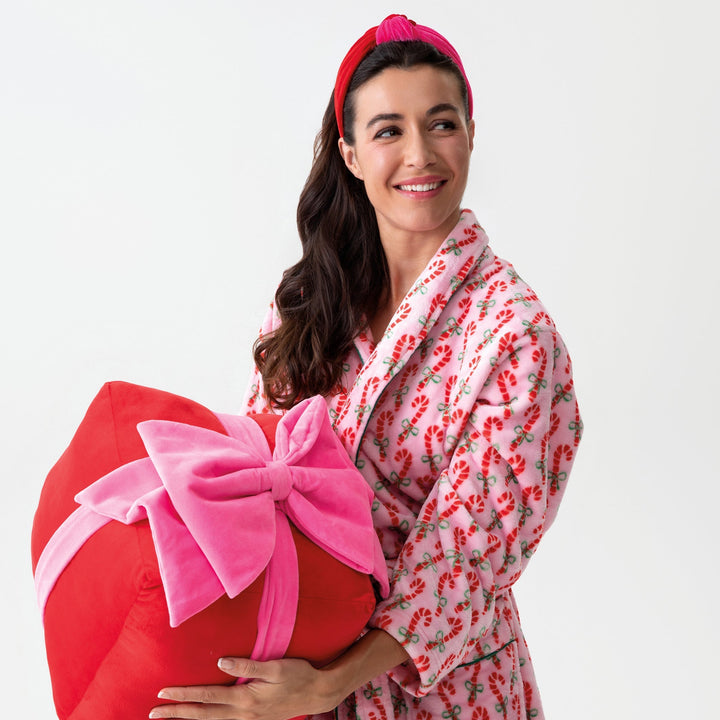 Shiraleah Felicity Candy Cane Robe, Pink Shiraleah Retail Robes & Spa Wraps Shiraleah Felicity Candy Cane Robe, Pink Bonjour Fete - Party Supplies