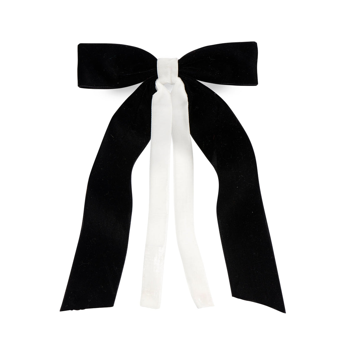 Shiraleah Two-Tone Velvet Bow Clip Shiraleah Retail Hair Accessories BLACK Shiraleah Two-Tone Velvet Bow Clip Bonjour Fete - Party Supplies