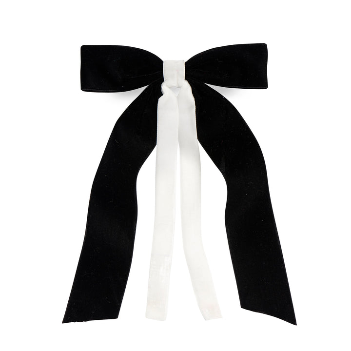Shiraleah Two-Tone Velvet Bow Clip Shiraleah Retail Hair Accessories BLACK Shiraleah Two-Tone Velvet Bow Clip Bonjour Fete - Party Supplies