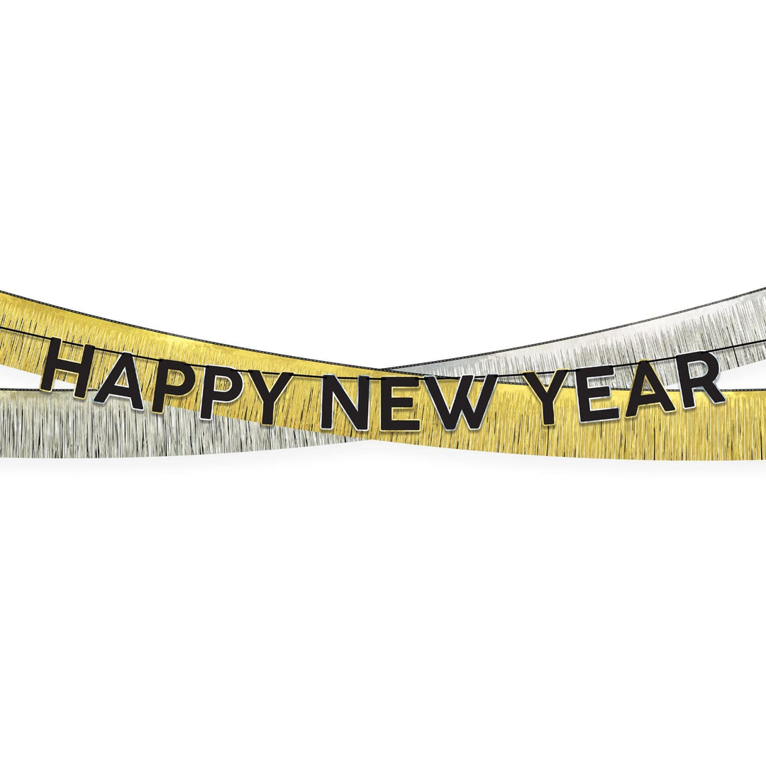 HAPPY NEW YEAR FRINGE BANNER KIT Amscan New Year's Eve HAPPY NEW YEAR FRINGE BANNER KIT Bonjour Fete - Party Supplies