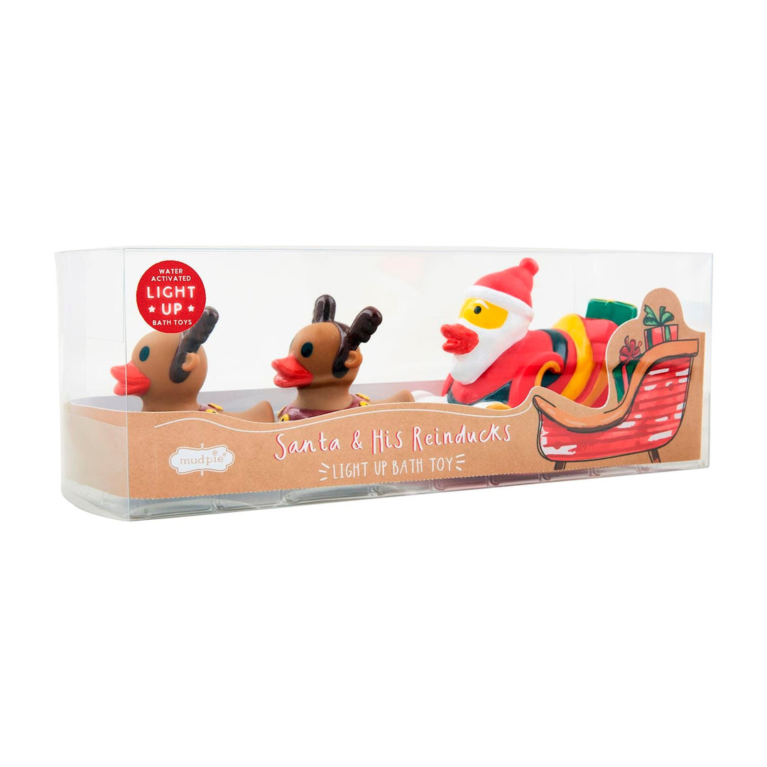 SANTA & REINDUCKS BATH TOY SET Mud Pie Stocking Stuffers & Holiday Party Favors SANTA & REINDUCKS BATH TOY SET Bonjour Fete - Party Supplies