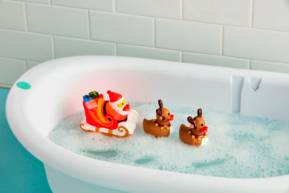 SANTA & REINDUCKS BATH TOY SET Mud Pie Stocking Stuffers & Holiday Party Favors SANTA & REINDUCKS BATH TOY SET Bonjour Fete - Party Supplies