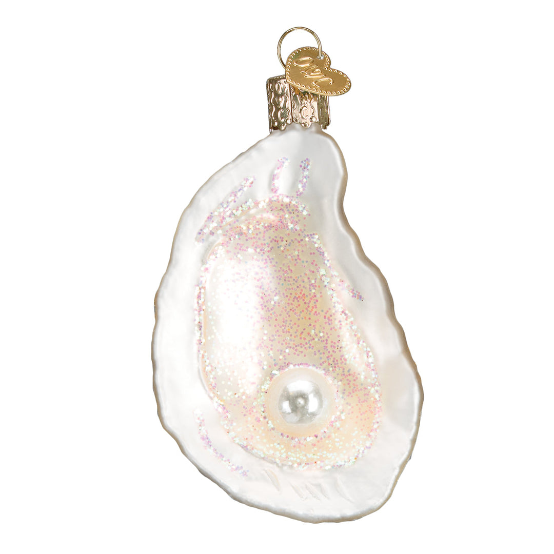Oyster With Pearl Ornament Old World Christmas 2.25 X 2 X 1 / 12454 Oyster With Pearl Ornament Bonjour Fete - Party Supplies
