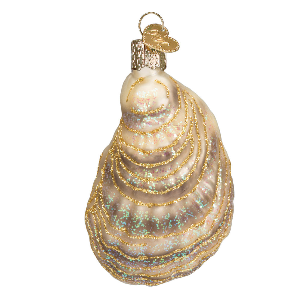 Oyster With Pearl Ornament Old World Christmas 2.25 X 2 X 1 / 12454 Oyster With Pearl Ornament Bonjour Fete - Party Supplies