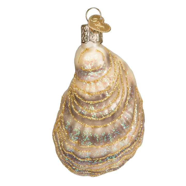 Oyster With Pearl Ornament Old World Christmas 2.25 X 2 X 1 / 12454 Oyster With Pearl Ornament Bonjour Fete - Party Supplies
