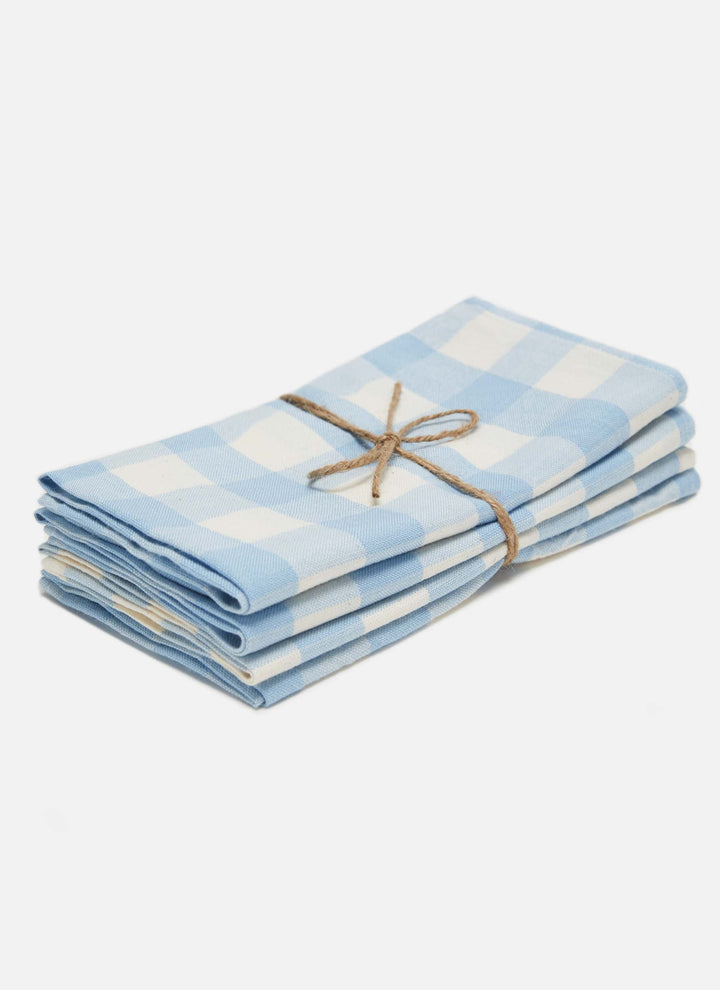 GINGHAM - Baby Blue Napkins Heather Taylor Home simple GINGHAM - Baby Blue Napkins Bonjour Fete - Party Supplies