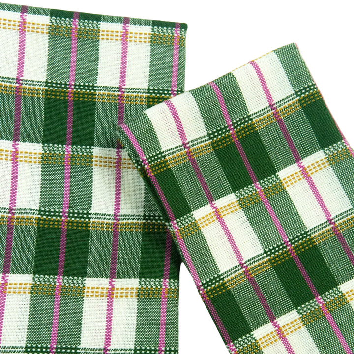 San Andres Gingham Forest & White Napkins Archive New York Kitchen San Andres Gingham Forest & White Napkins Bonjour Fete - Party Supplies