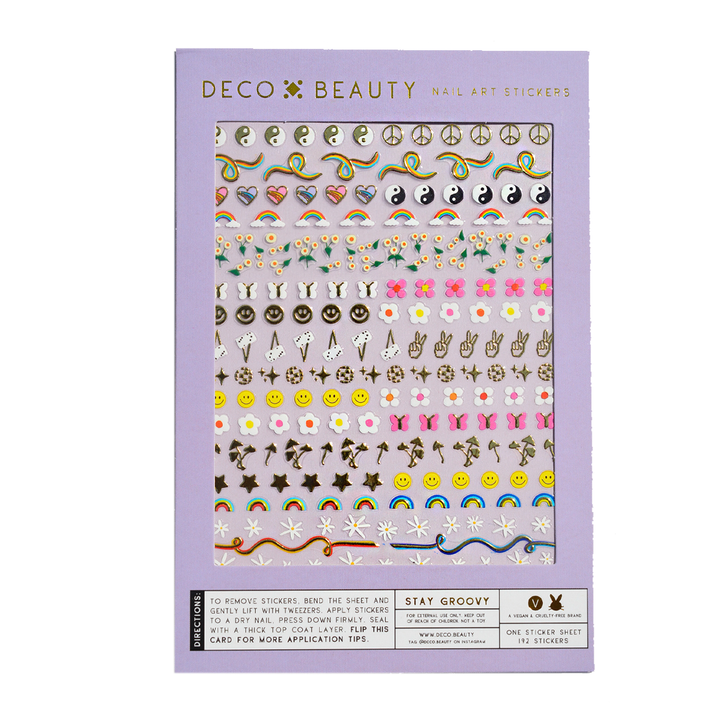 Nail Art Stickers - Stay Groovy Deco Beauty Nail Art Stickers - Stay Groovy Bonjour Fete - Party Supplies