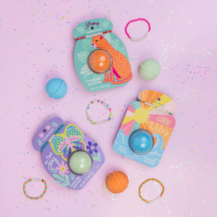 Friendship Bracelet Bath Bomb - Lucky | Forever Young Collection Cait + Co Friendship Bracelet Bath Bomb - Lucky | Forever Young Collection Bonjour Fete - Party Supplies
