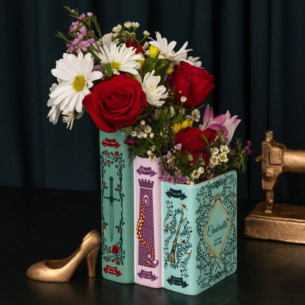 Triple Book Vase, Grimm's Fairy Tales Steel Mill and Co. Triple Book Vase, Grimm's Fairy Tales Bonjour Fete - Party Supplies