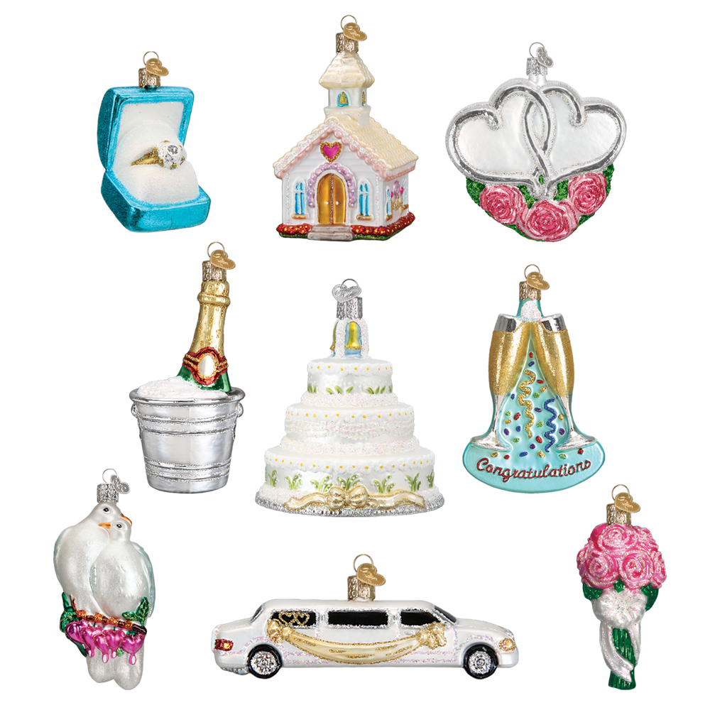 Just Married Collection Ornaments Old World Christmas 4 X 18 X 14 / 14034 Just Married Collection Ornaments Bonjour Fete - Party Supplies