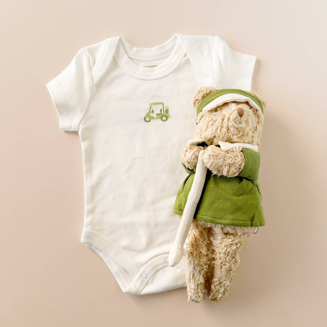 Plush Golf Bear Doll Stuffed Toy Baby Kids Organic Teddy The Blueberry Hill Plush Golf Bear Doll Stuffed Toy Baby Kids Organic Teddy Bonjour Fete - Party Supplies