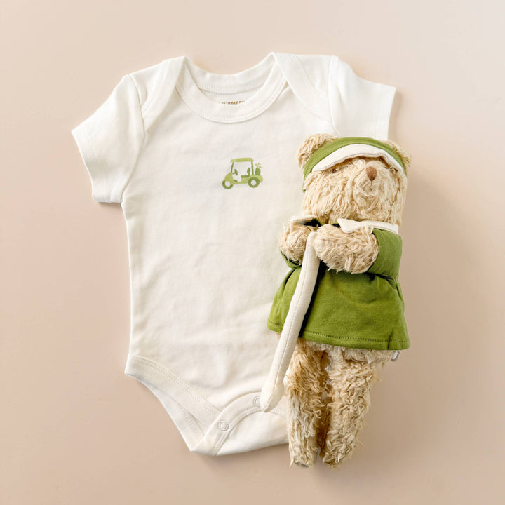 Plush Golf Bear Doll Stuffed Toy Baby Kids Organic Teddy The Blueberry Hill Plush Golf Bear Doll Stuffed Toy Baby Kids Organic Teddy Bonjour Fete - Party Supplies