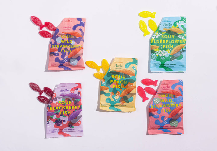 Sweet Wild Strawberry Fish - Swedish Candy 5.2oz (150g) BonBon - A Swedish Candy Co Sweet Wild Strawberry Fish - Swedish Candy 5.2oz (150g) Bonjour Fete - Party Supplies