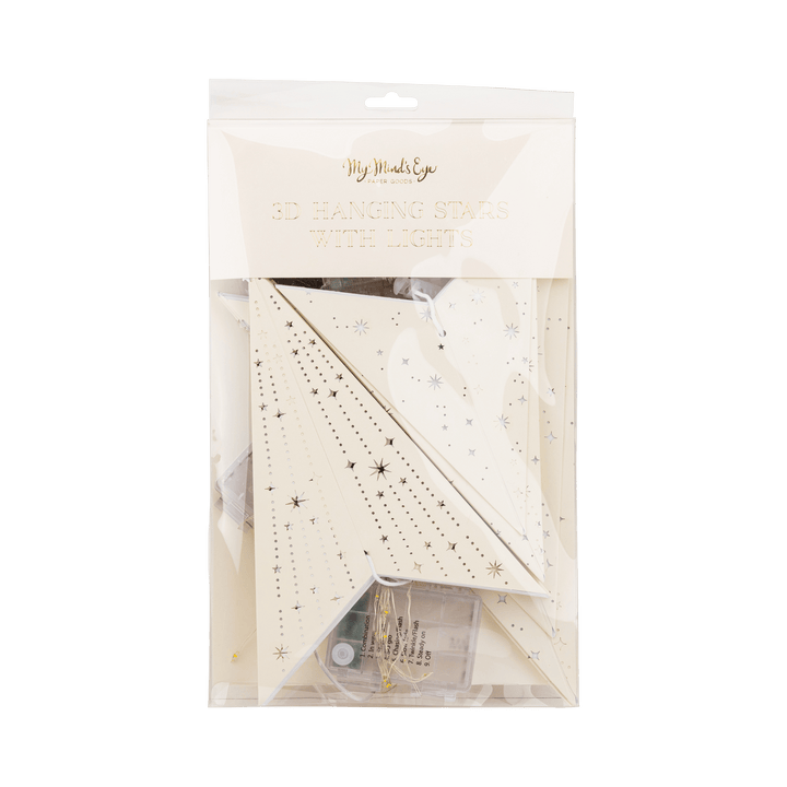 Light Up Paper Stars - set of 3