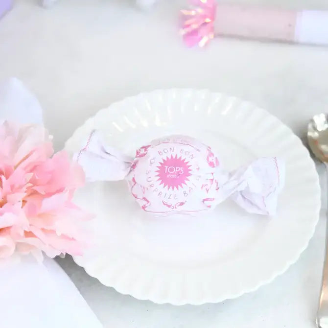 PINK BON BON TREAT MINI SURPRISE BALL TOPS Malibu Pinatas | Surprise Balls | Party Crackers PINK BON BON TREAT MINI SURPRISE BALL Bonjour Fete - Party Supplies