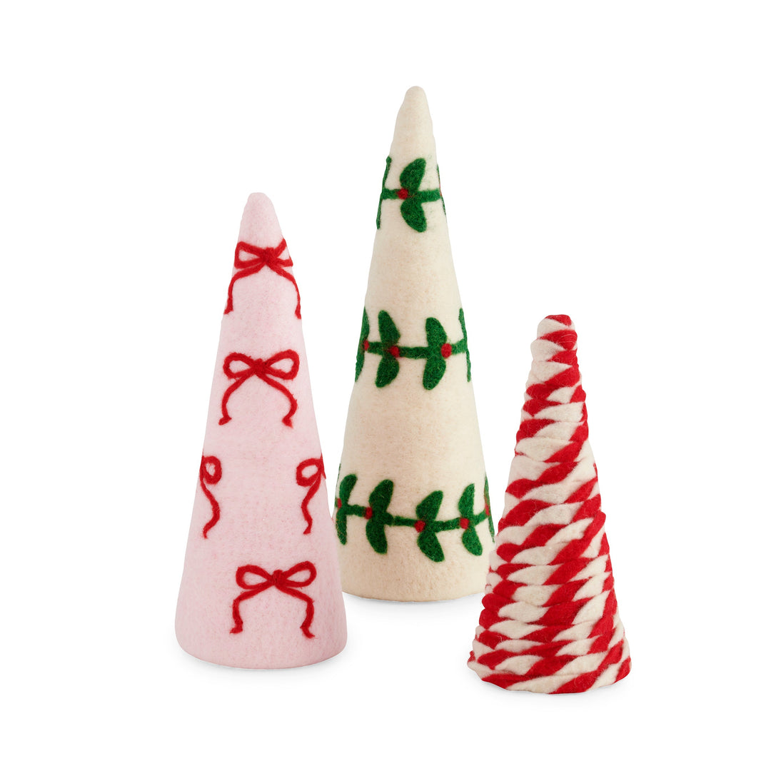 Shiraleah Assorted Set of 3 Festive Bow Decorative Trees, Multi Shiraleah Retail Décor Shiraleah Assorted Set of 3 Festive Bow Decorative Trees, Multi Bonjour Fete - Party Supplies