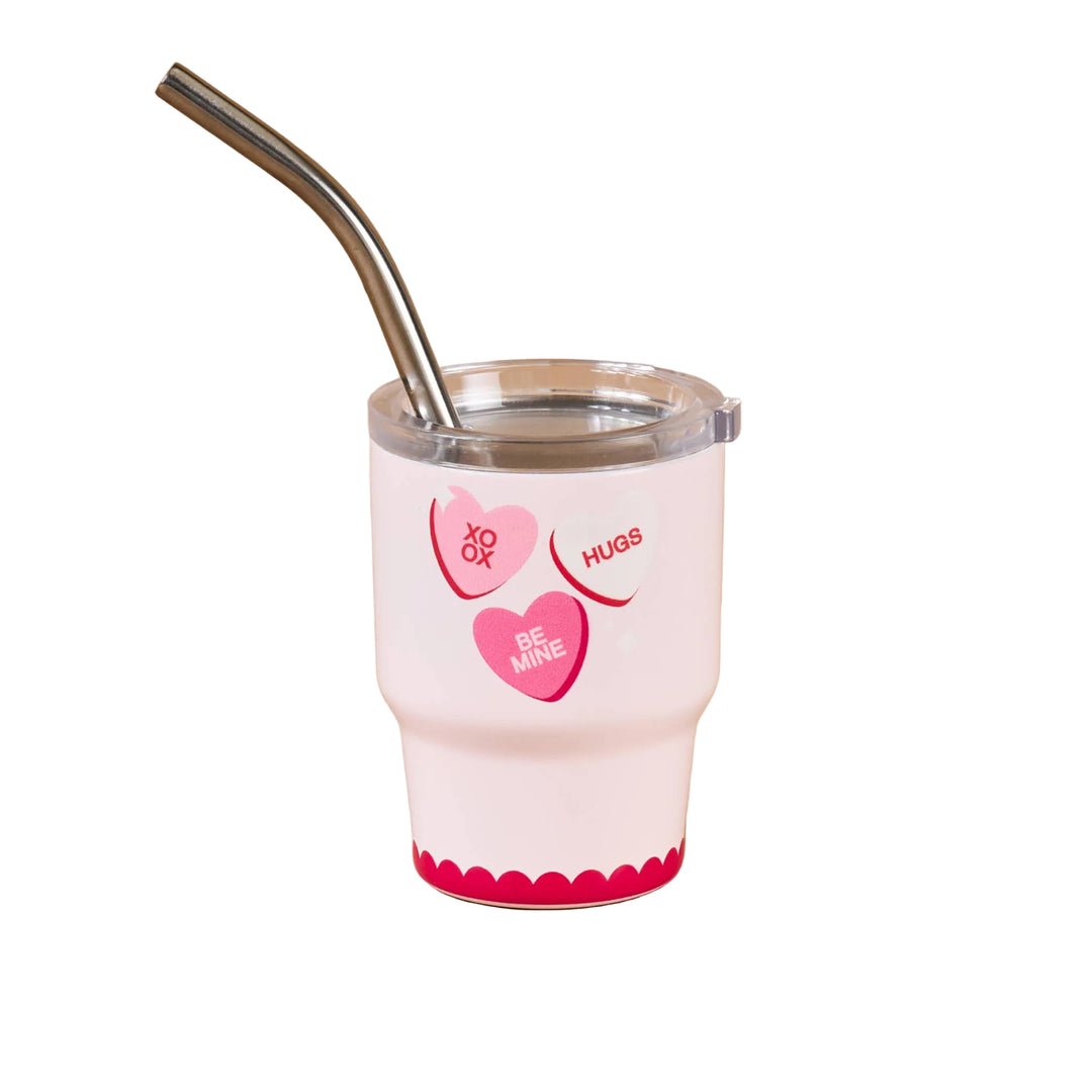 2 oz Tiny Tumbler-Candy Hearts The Darling Effect 2 oz Tiny Tumbler-Candy Hearts Bonjour Fete - Party Supplies